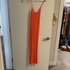 Old Navy Vibrant Orange Maxi Dress